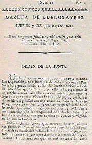 El nacimiento de la Gaceta de Buenos Aires 1810 Argentina