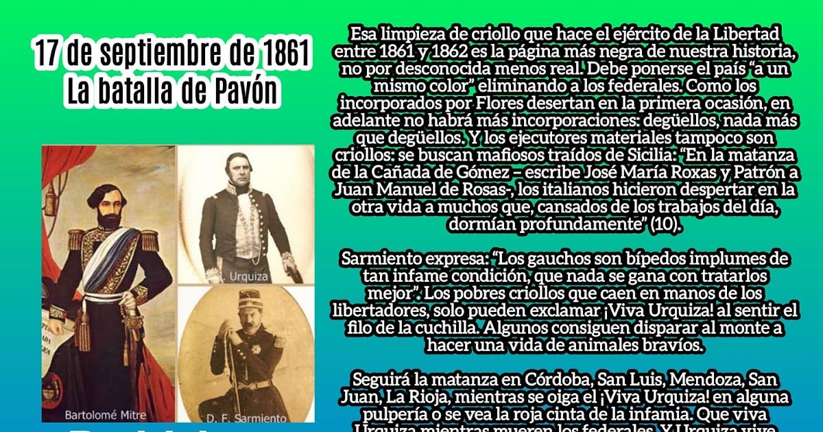 La Batalla de Pavón Un Hito Olvidado en la Historia Argentina Argentina