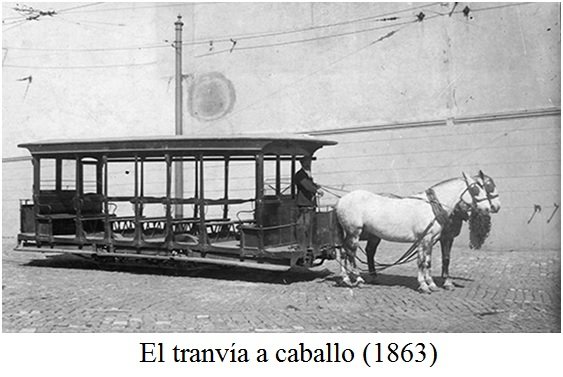 La inauguración de la primera línea de tranvías en Buenos Aires 1885 Argentina