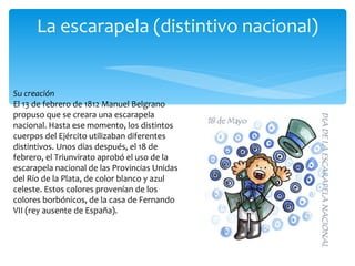 El nacimiento de la escarapela nacional de 1812 Argentina