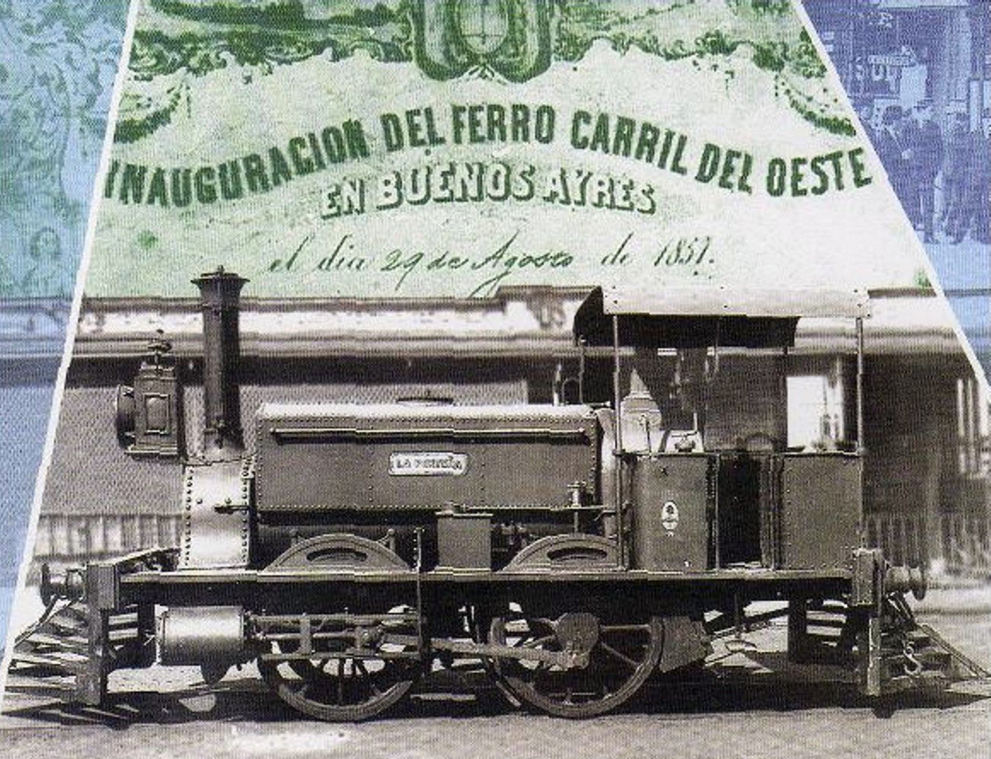 La primera conexión de ferrocarril en Buenos Aires 1857 Argentina