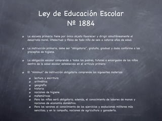 La Ley de Educación Común de 1884 Un Pilar Fundamental para la Educación en Argentina Argentina