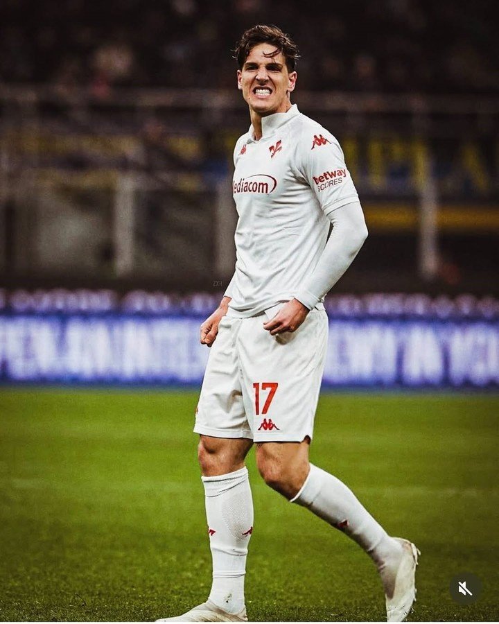 Nicolo Zaniolo en la Fiorentina.