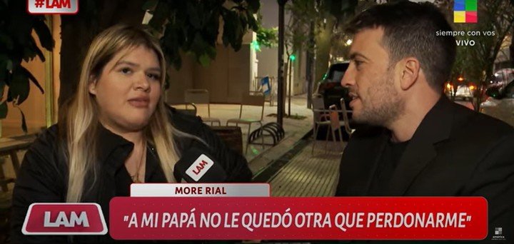 Morena Rial reveló cómo está hoy la relación con su papá, Jorge Rial. Captura TV