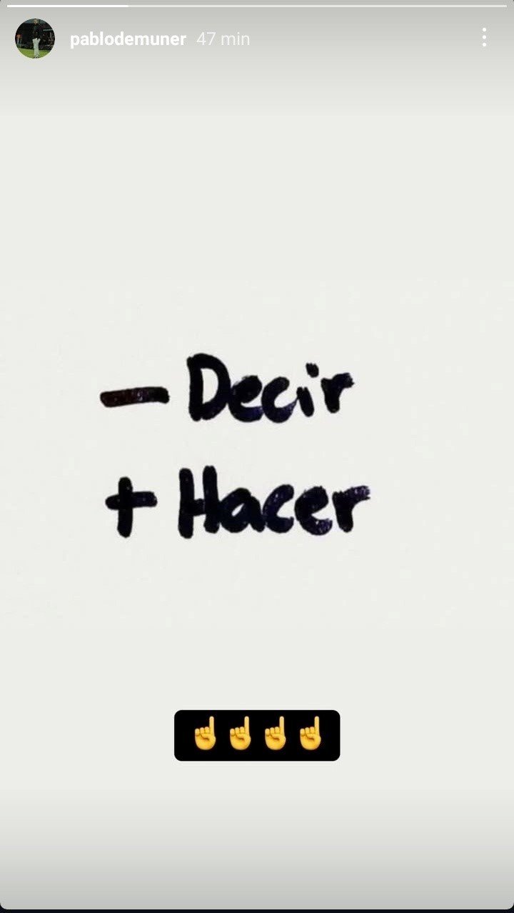 El posteo de De Muner en redes.