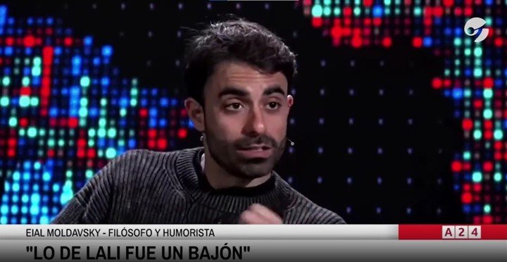 Eial Moldavsky habló con Luis Novaresio sobre la polémica con Lali Espósito. Captura TV