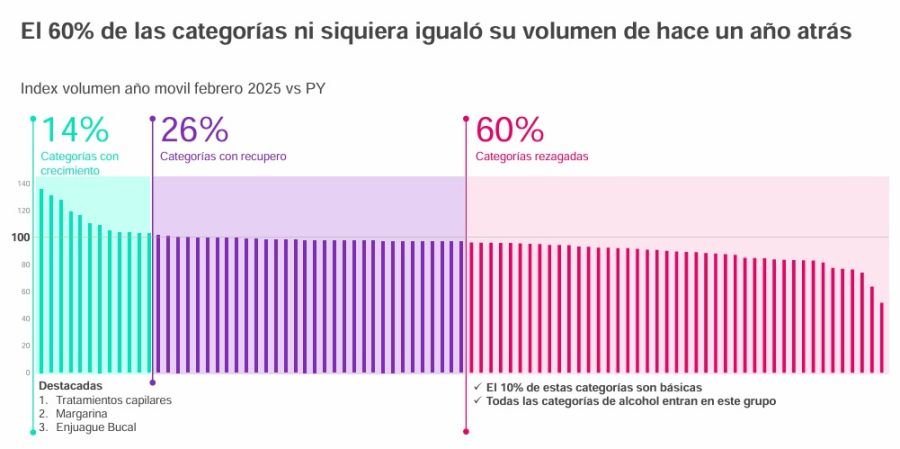 Consumo en los hogares con reactivación en 2025. 