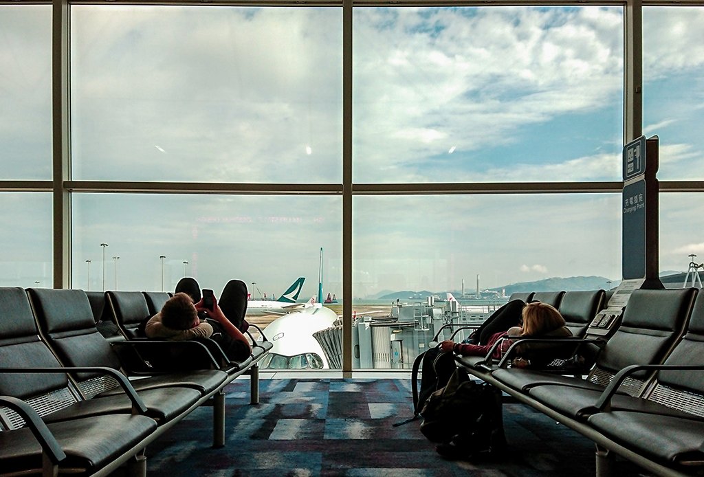 Aeropuerto sin estrés en Elaine, Glusac