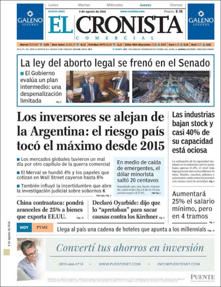 ARCA vuelve a la carga en El Cronista, Economía