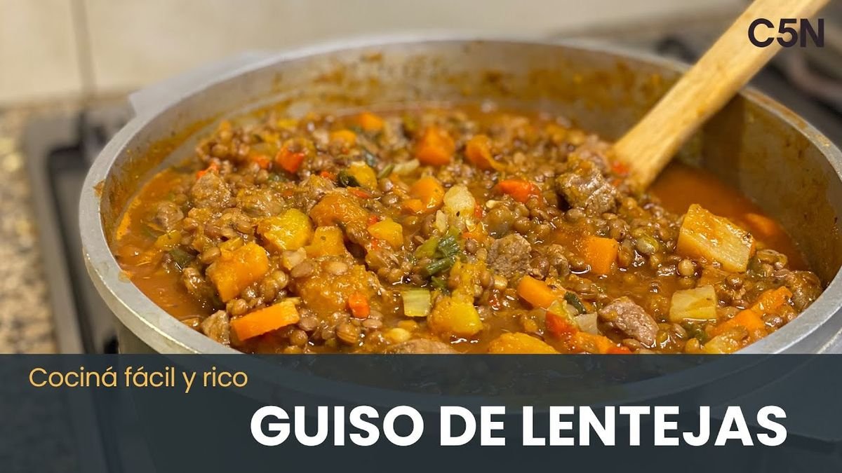 Receta de guiso de lentejas de Donato De Santis receta