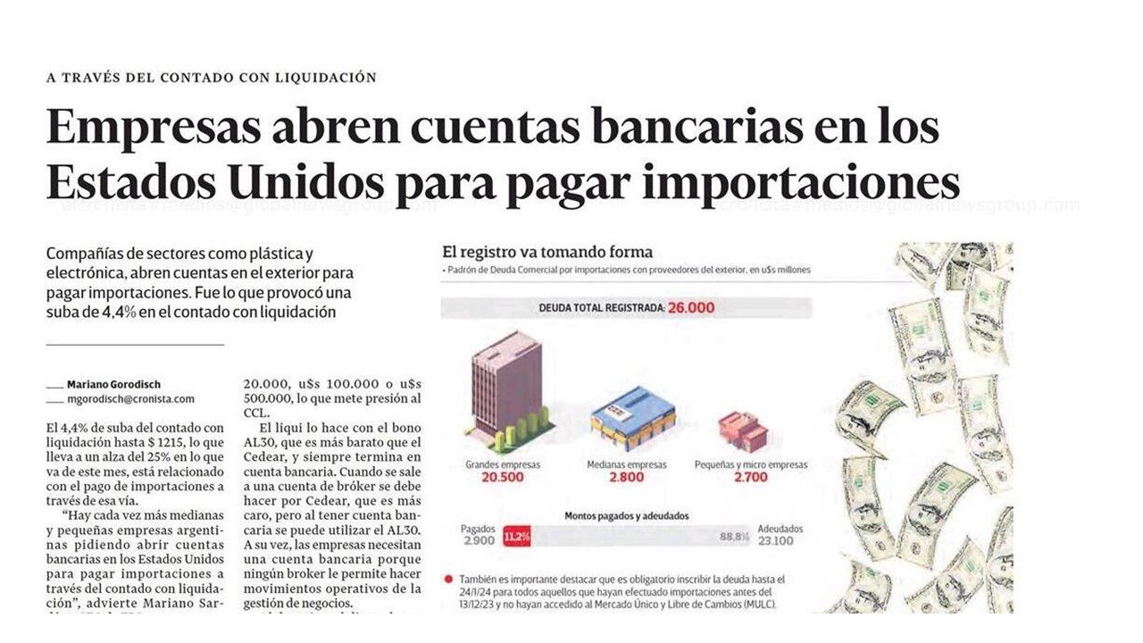 Importaciones en El Cronista, Economía