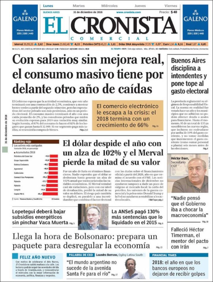 Confirmado en El Cronista, Información General