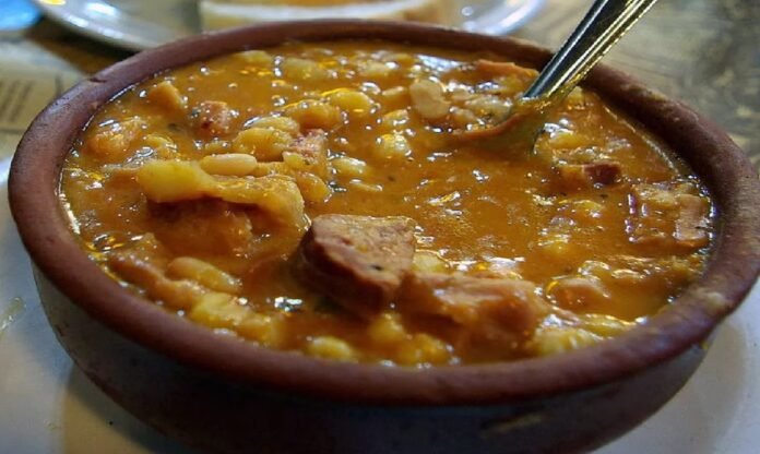 El locro más sorprendente El término "locro" se refiere a un plato tradicional de la gastronomía argentina, especialmente popular en fechas patrias como el 25 de mayo y el 9 de julio. Es un guiso espeso que generalmente incluye maíz, porotos, carne (puede ser de cerdo, vaca o pollo), y a veces chorizo y otros ingredientes. Se suele servir caliente y es muy apreciado por su sabor y su valor nutritivo. receta