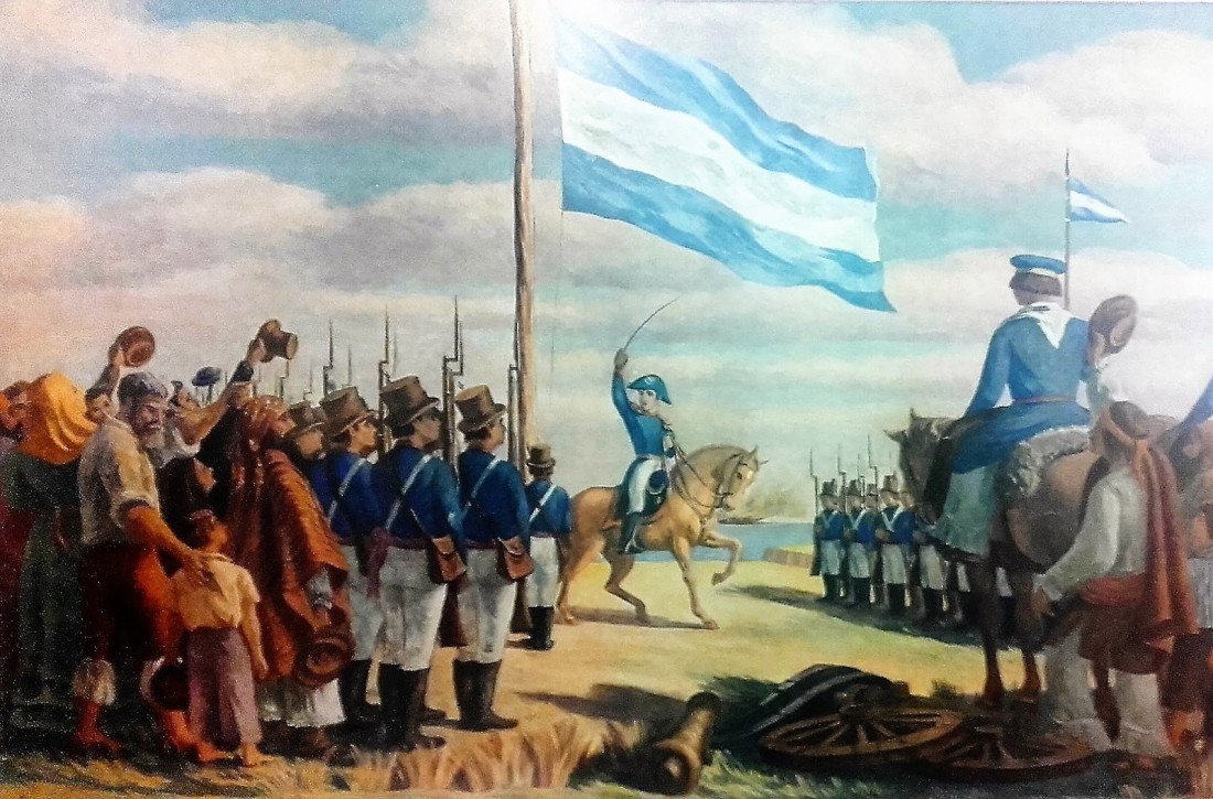 El la Bandera y la Vida de Manuel Belgrano Argentina