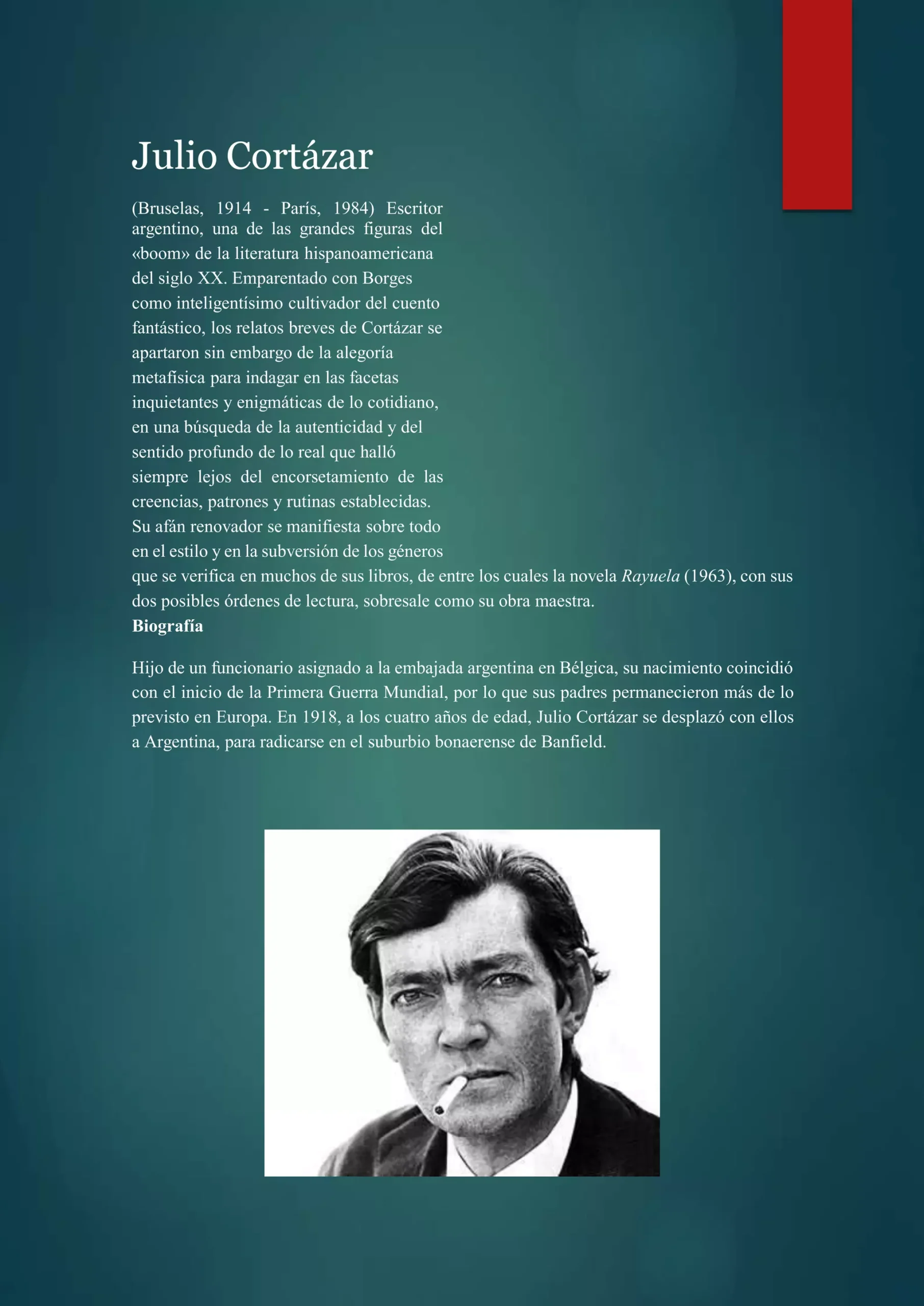 Julio Cortázar argentina biografía