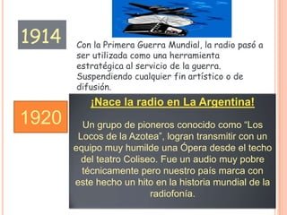 El nacimiento de un ícono el y el nacimiento de la radiofonía argentina Argentina