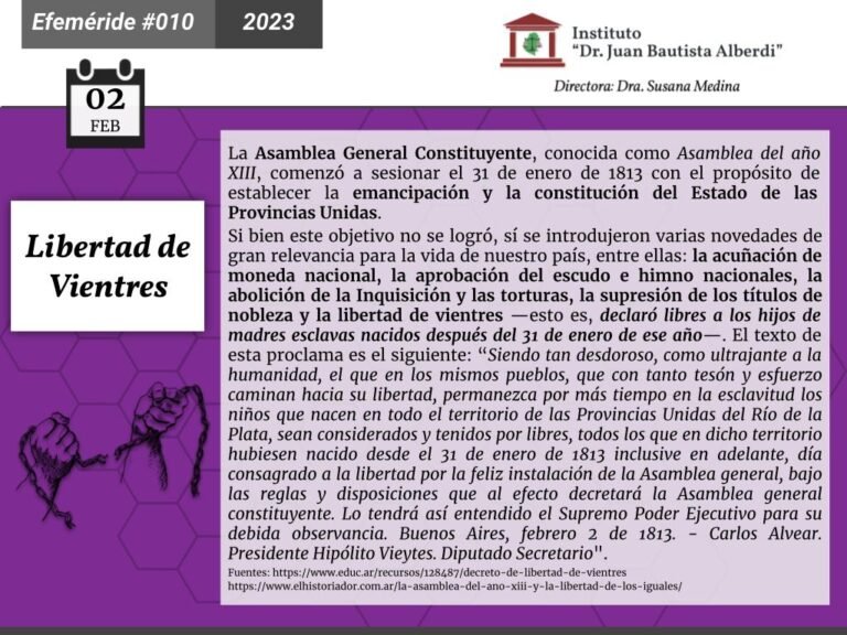 La Real Cédula de 1821 La Proclamación de la Libertad de Vientre en Argentina Argentina