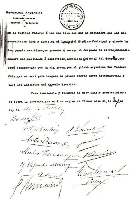 El primer uso del correo aéreo en Argentina Argentina