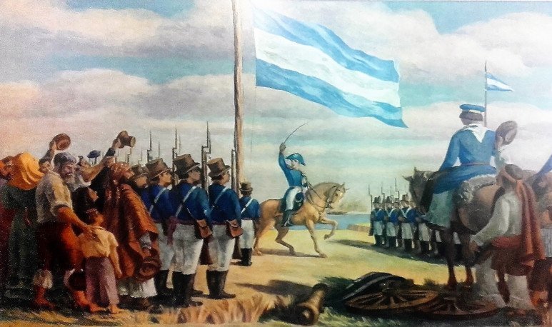 El nacimiento de la bandera de Argentina en 1812 Argentina