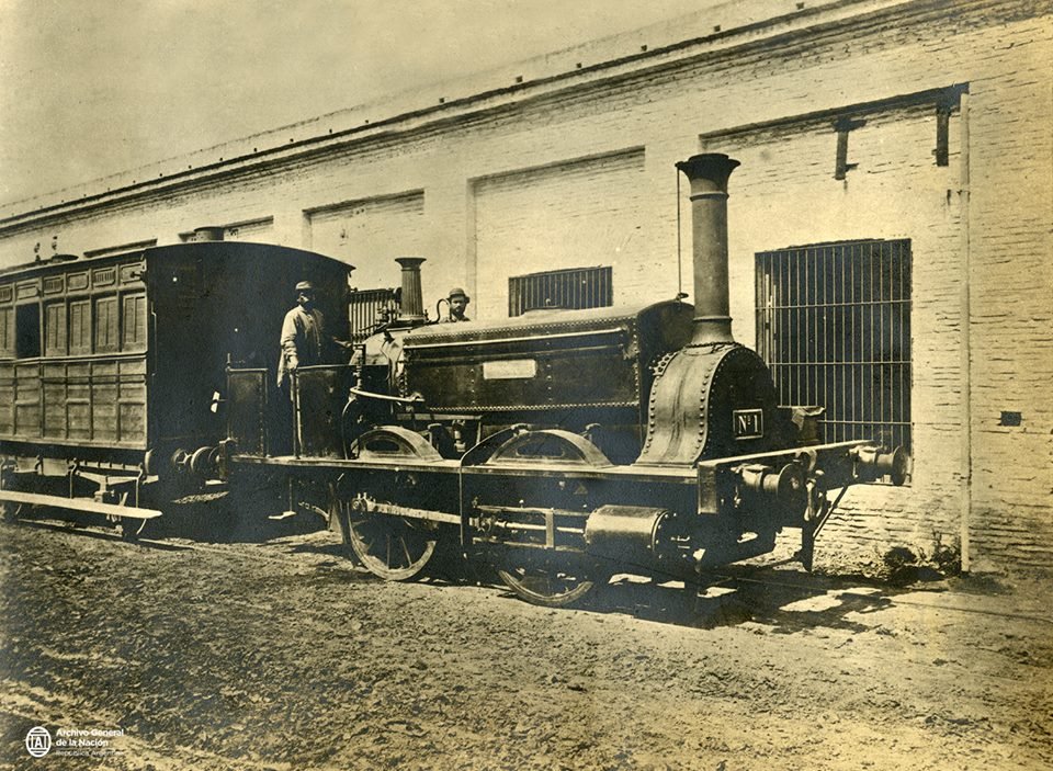 La llegada del primer tren de pasajeros a Buenos Aires 1857 Argentina