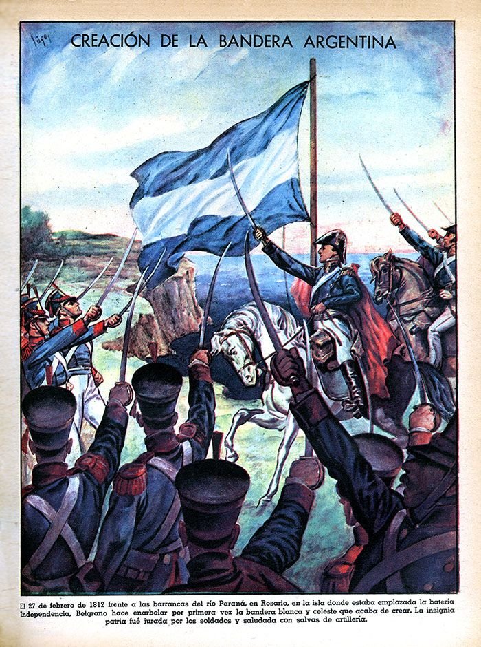 El nacimiento de la bandera de guerra argentina El de 1813 Argentina