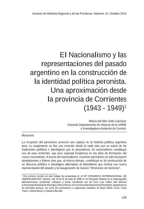 El l Nacionalismo Reflexiones sobre la Identidad Argentina Argentina
