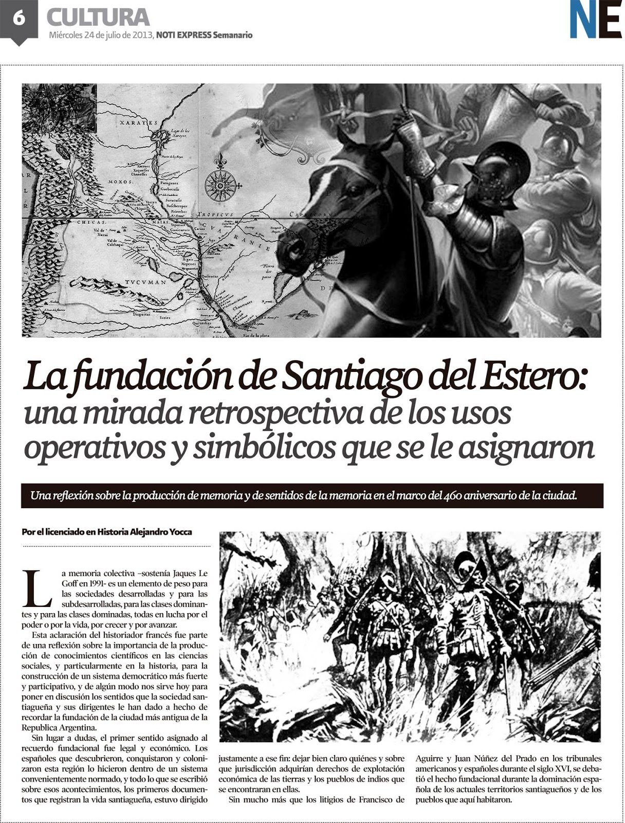 La fundación de la ciudad de Santiago del Estero  de 1553 Argentina