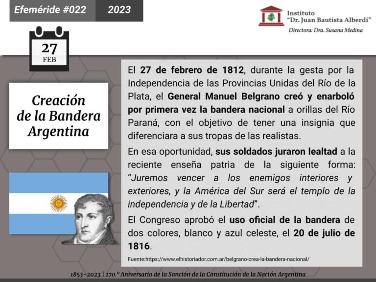 La creación de la Bandera Nacional de Argentina Un significativo Argentina