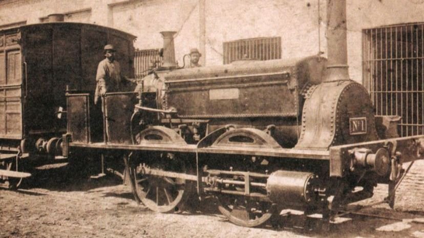 La inauguración del primer servicio de tren en Argentina 1860 Argentina