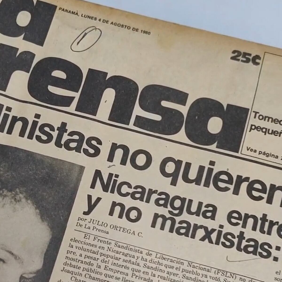 La primera edición del Diario La Prensa Argentina