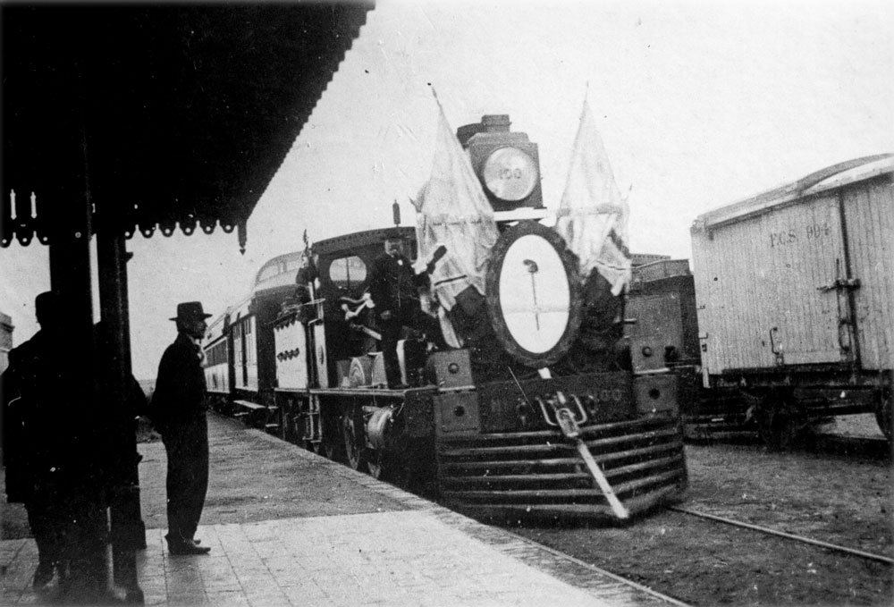 La inauguración del primer servicio de tren en Argentina 1860 Argentina
