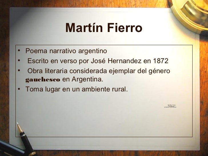 El  la primera presentación del 'Martín Fierro' Argentina
