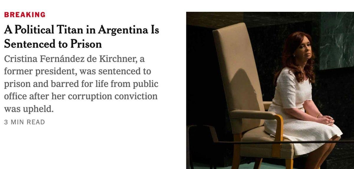 Diarios del mundo dieron la noticia y sus interpretaciones sobre la condena a CFK