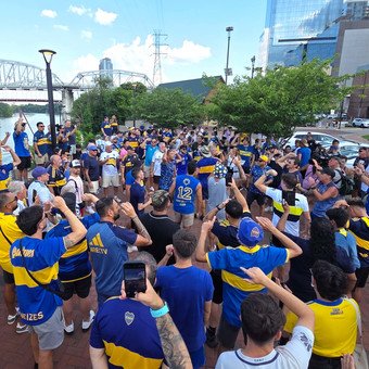 Los hinchas de Boca también coparon Nashville y se ilusionan con pasar a octavos de final en el Mundial de Clubes