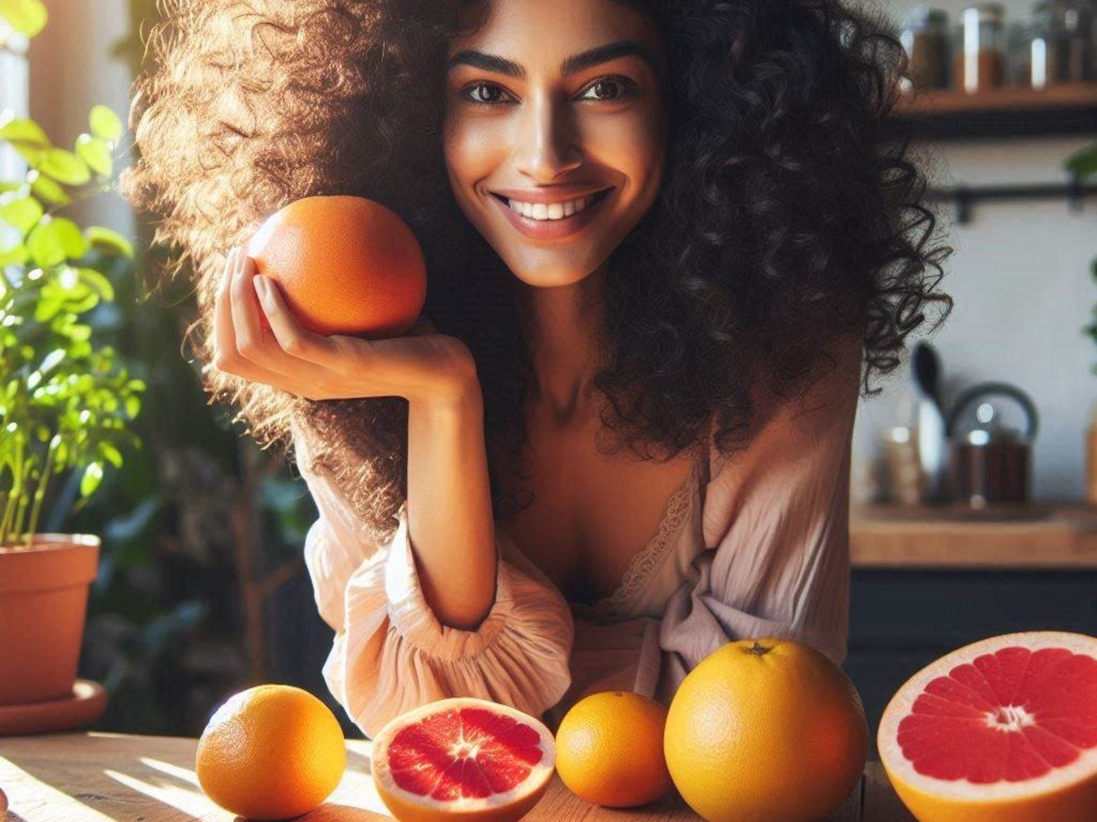 La fruta de temporada que ayuda a eliminar los parásitos intestinales. El pomelo, también conocido como toronja./ Foto: IA.