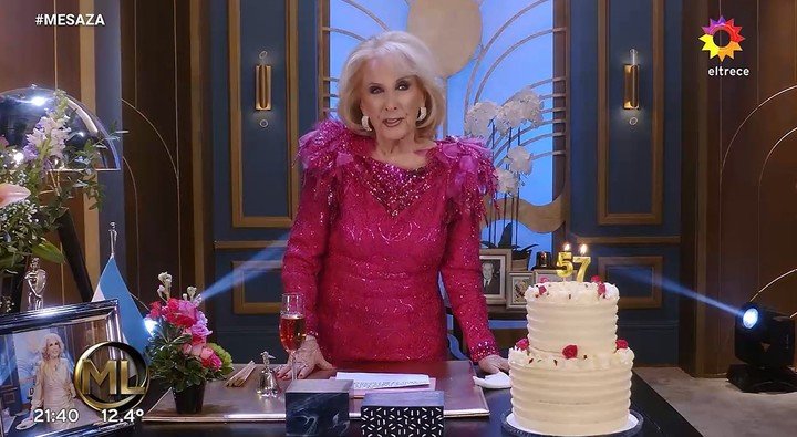 Mirtha Legrand celebró los 57 años de su programa. Foto: El Trece.
