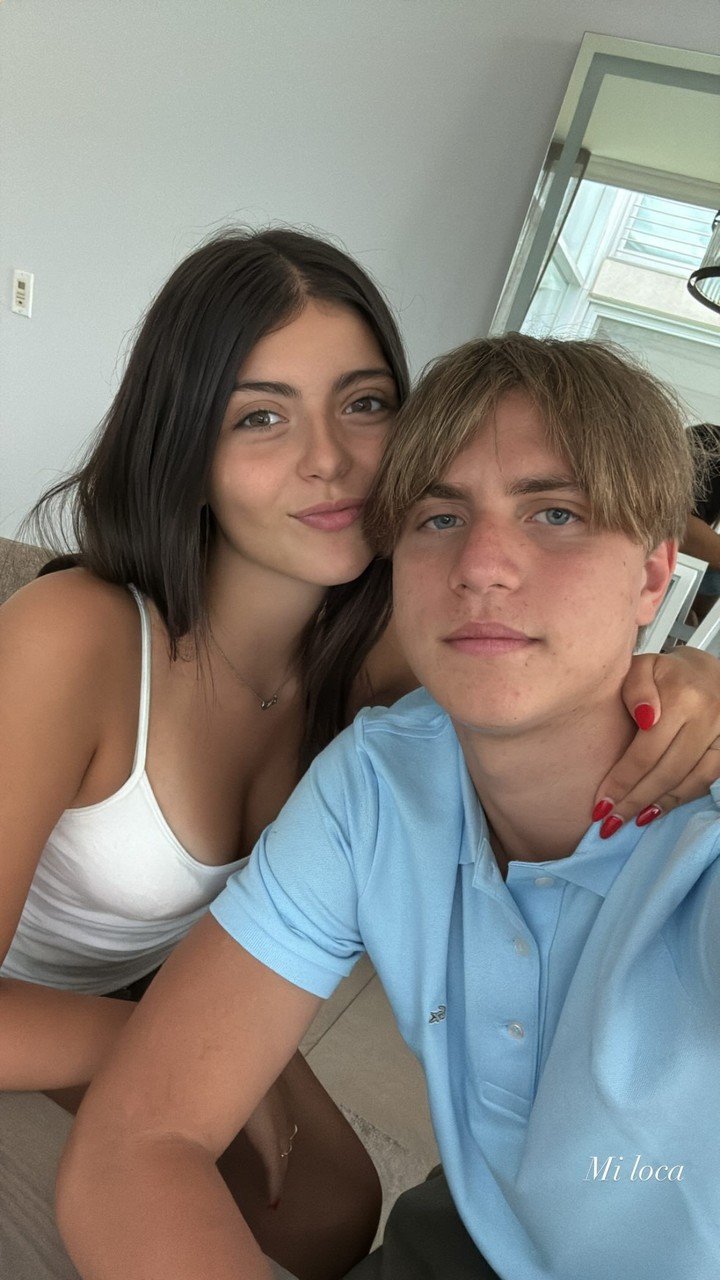 Valentino López y Carola Sánchez Aloe. Foto: Instagram