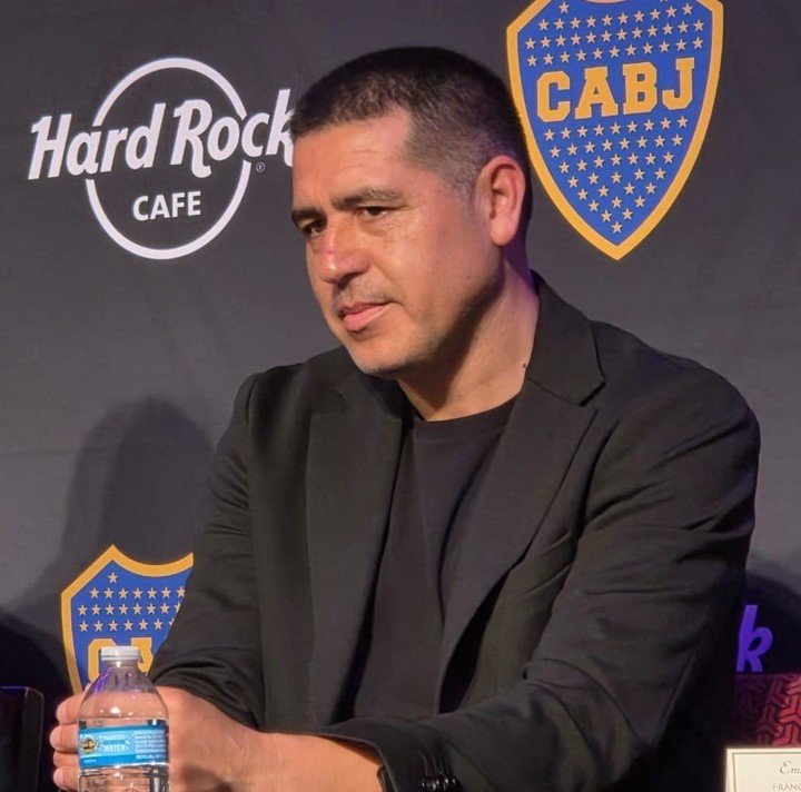 Juan Román Riquelme, presidente de Boca, en el Hard Rock Guitar Hotel y Casino.