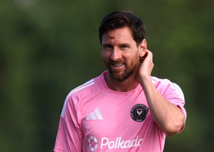 Messi entrena con el Inter de Miami, su actual club. Foto: REUTER