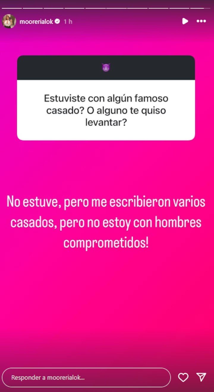 Morena contó que le escribieron hombres casados. Foto: Instagram