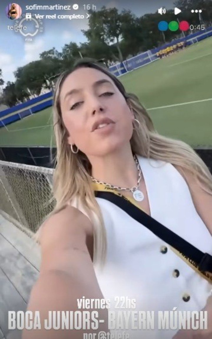 Sofi Martínez está en EE.UU. cubriendo el Mundial de Clubes para Telefe. Foto: Instagram.