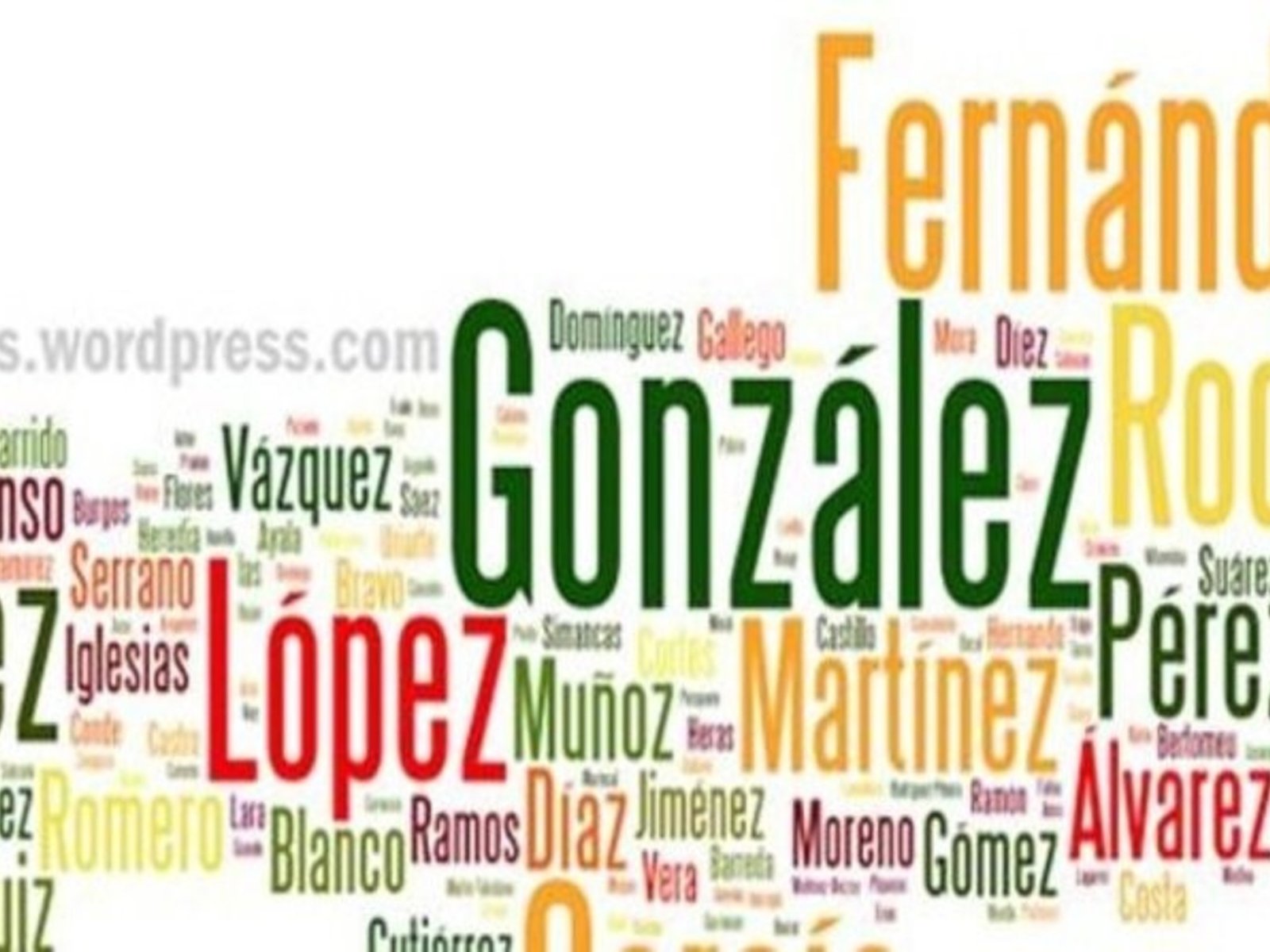 En Sudamérica abundan los apellidos españoles. González: el más común en Argentina.
