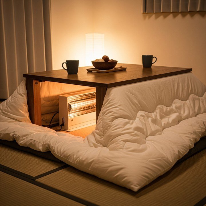 Es una tradición japonesa milenaria que aún se utiliza en los hogares para enfrentar el frío. Foto: Gemini.