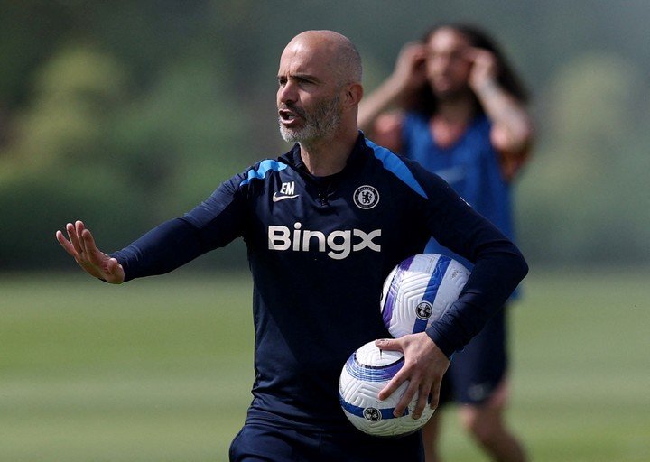 Enzo Maresca, DT de Chelsea. Reuters/Paul Childs