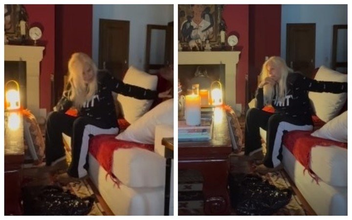 Susana Giménez, fastidiada con el corte de luz. Foto: capturas video Instagram.