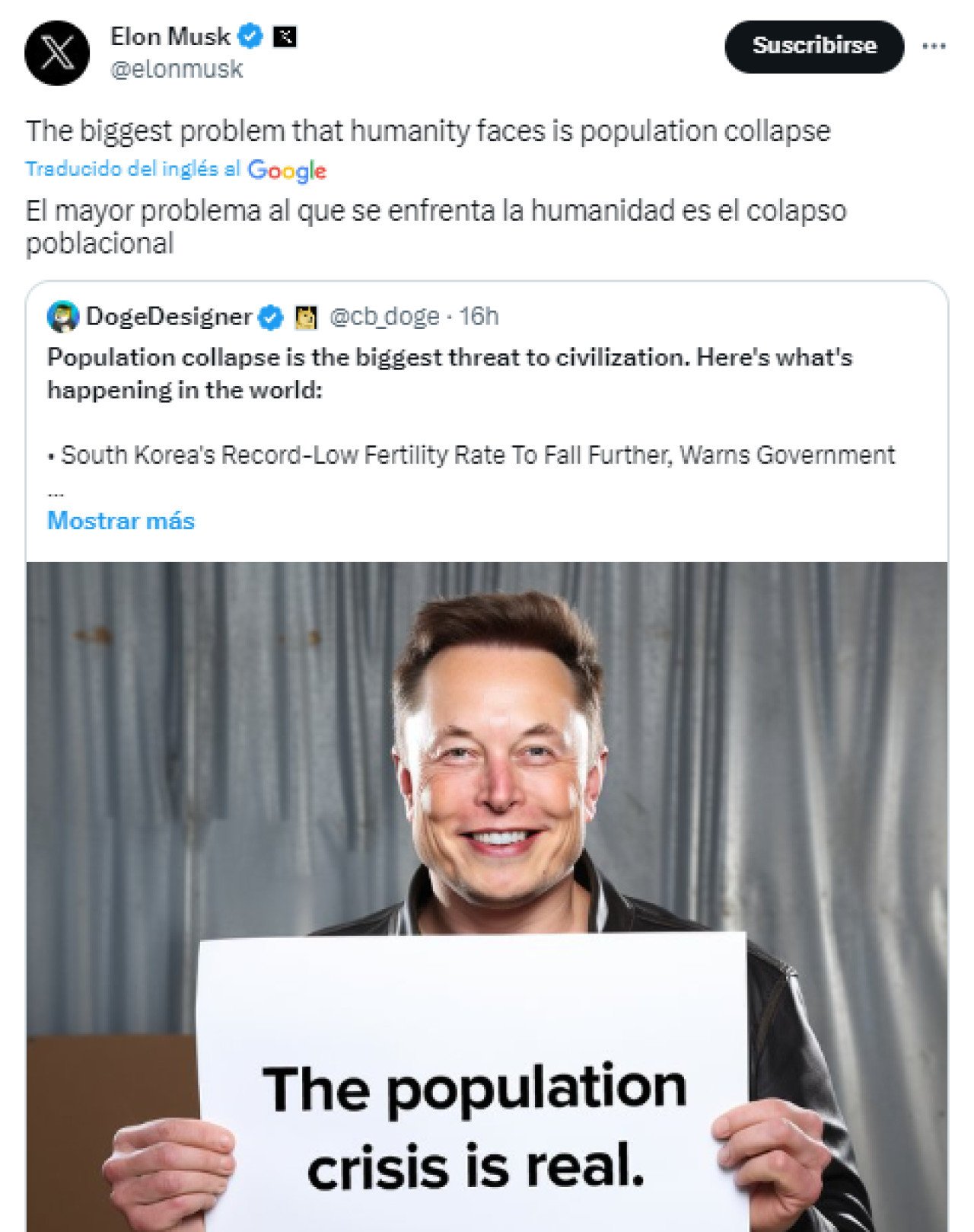 Elon Musk dio un ultimátum a la humanidad en El Cronista, Información General