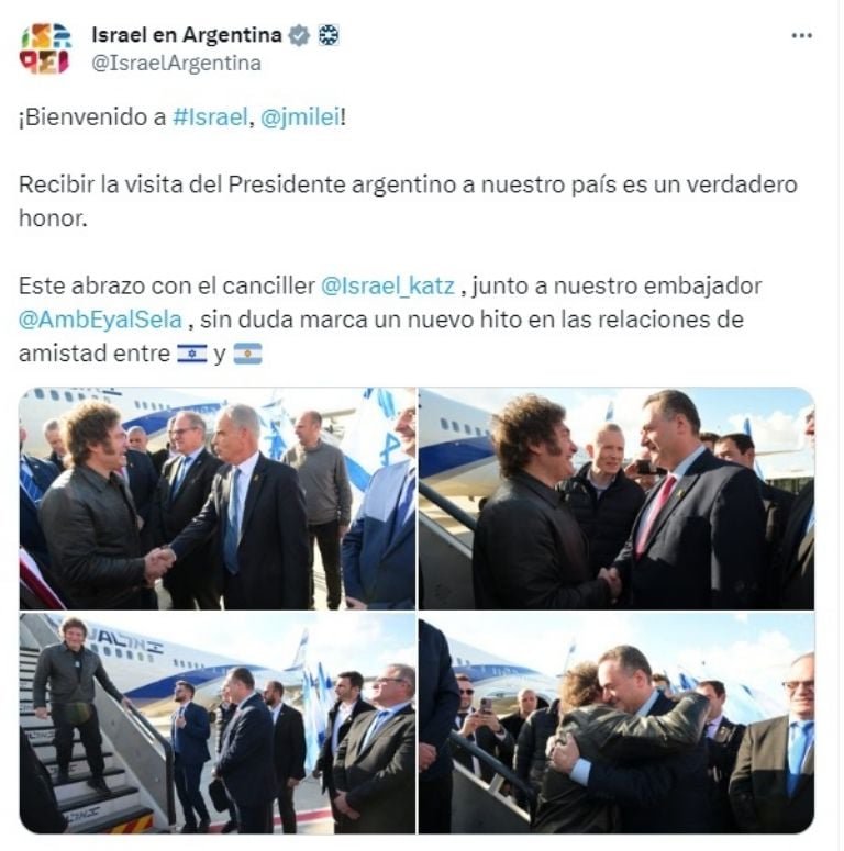 Intentaron agredir al presidente Javier Milei en Israel en El Cronista, Economía