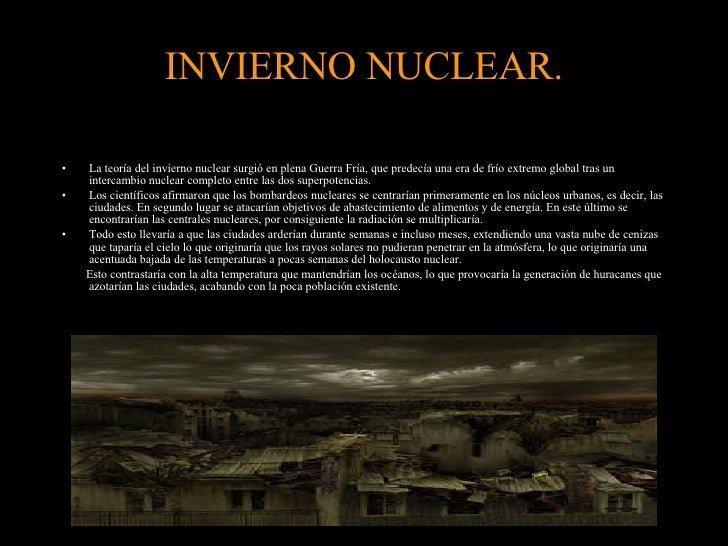 Invierno nuclear en El Cronista, Información General