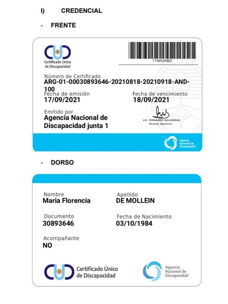 Chau Certificado Único de Discapacidad en El Cronista, Economía