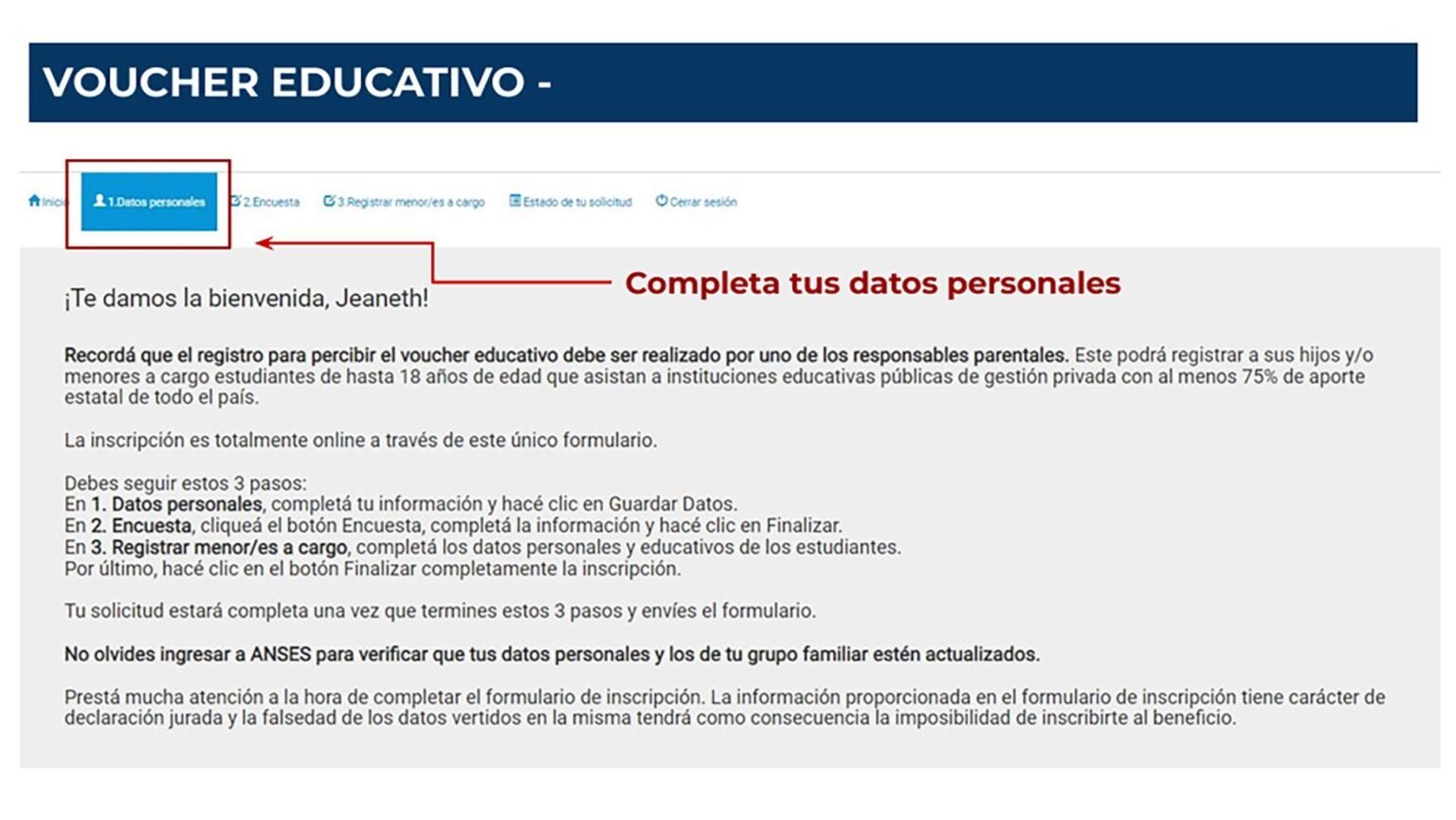 Voucher Educativo 2025 en El Cronista, Información General